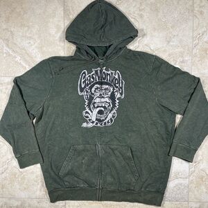 Gas Monkey Garage Full Zip Graphic Hoodie Mens 2XL